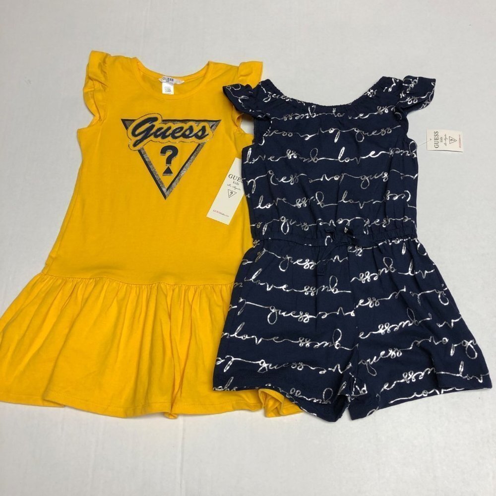 GUESS GIRLS SET OF 2, DRESS & ROMPER SZ 5‎ NEW WITH TAG